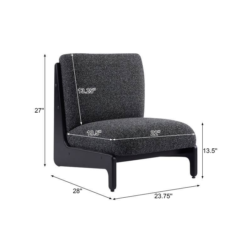 Christopher Knight Home - Modern Rubber Wood + Fabric Accent Chair