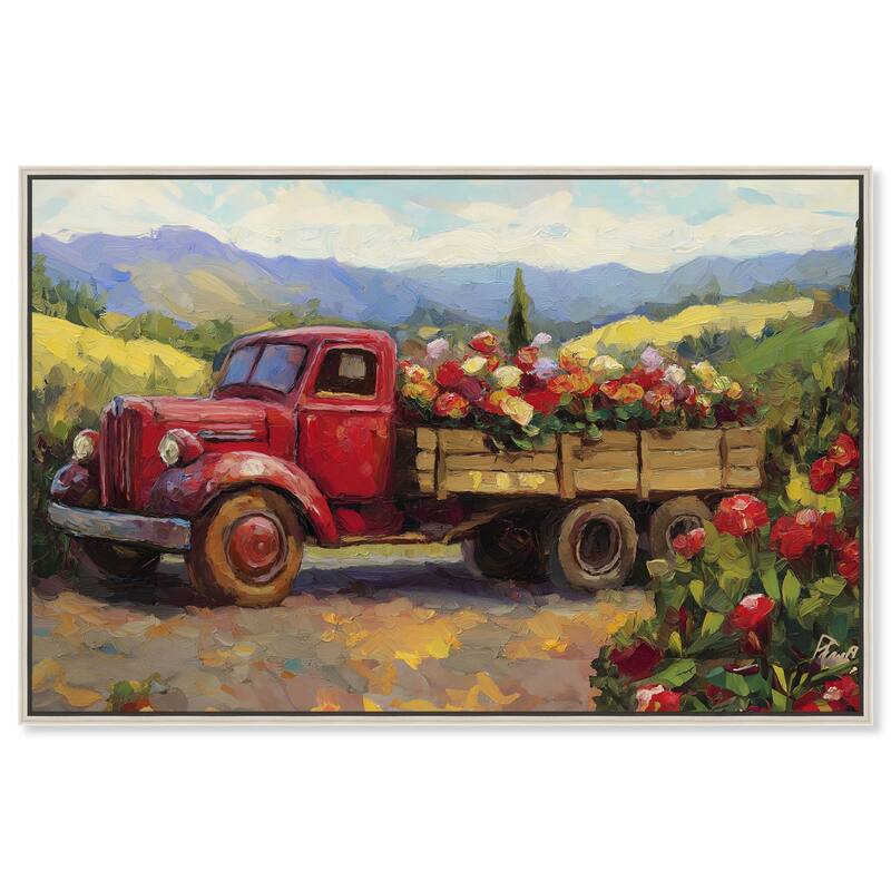 Flowers in Transit II Canvas by Art Remedy - Silver - 54" x 36"