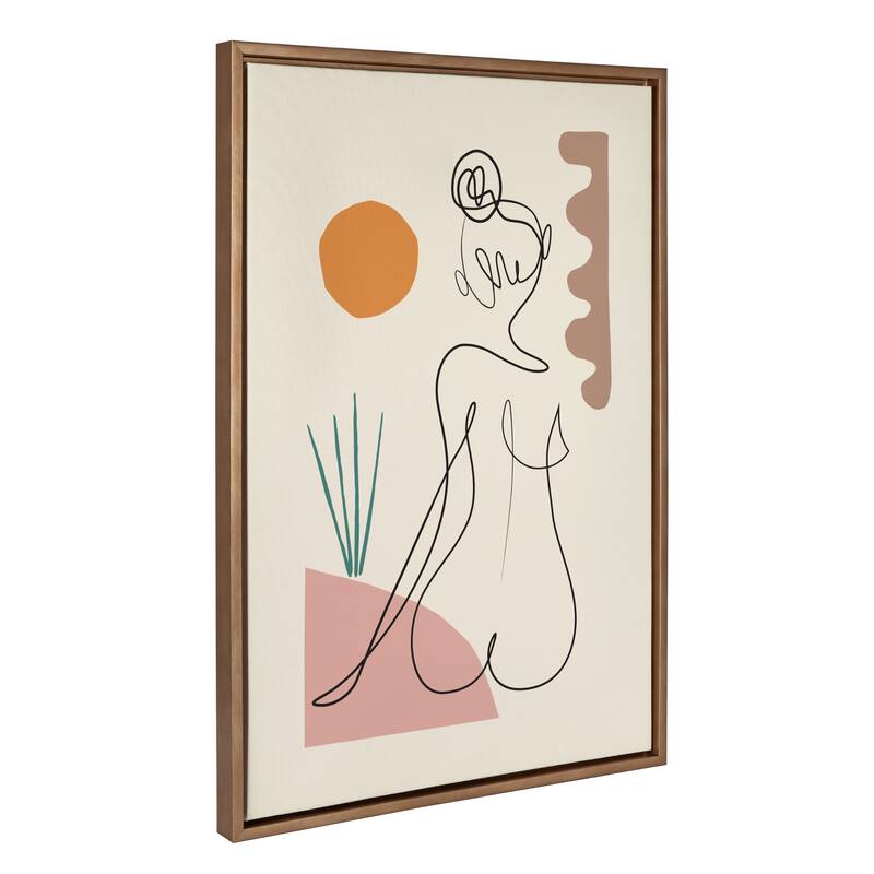 Kate and Laurel Sylvie Sunset Framed Canvas by Rachel Lee