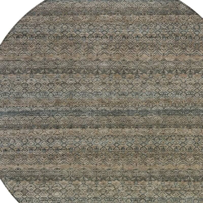 HomeRoots Striped Transitional Rectangle Outdoor Rug