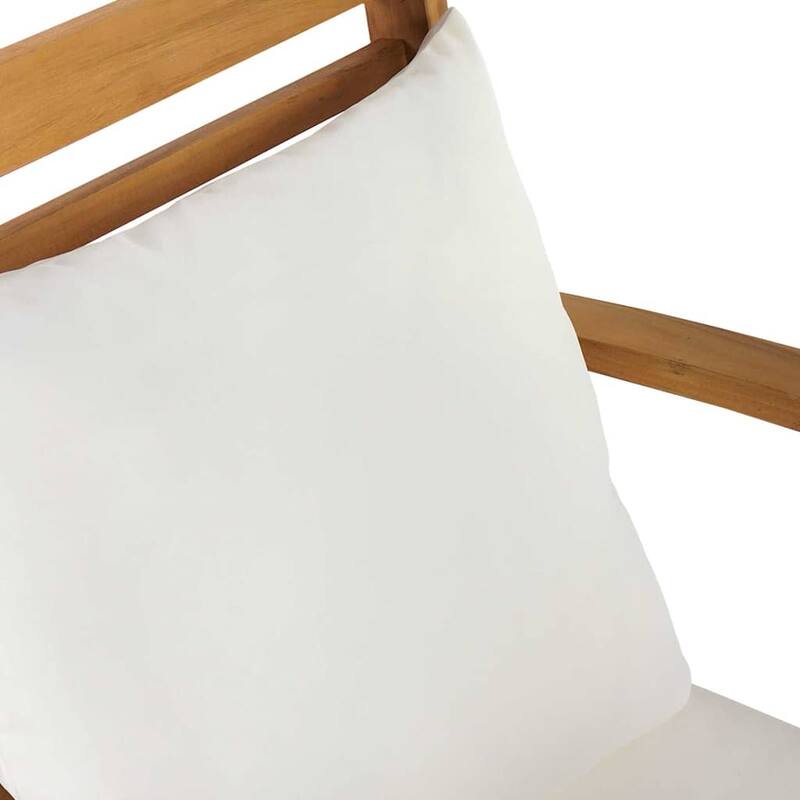 vidaXL Garden Chairs 2 pcs Natural 60 x 65 x 76.5 cm Solid teak wood - 23.6 x 25.6 x 30.1 inch