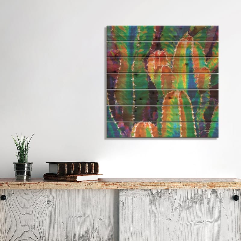 Neon Desert II Print On Wood by James Burghardt - Multi-Color