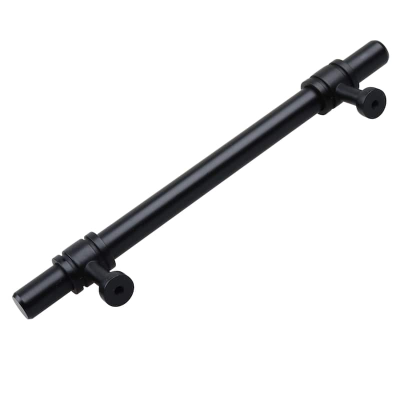 5 in Center Matte Black Barrel Ring Bar Pull (10 Pack)