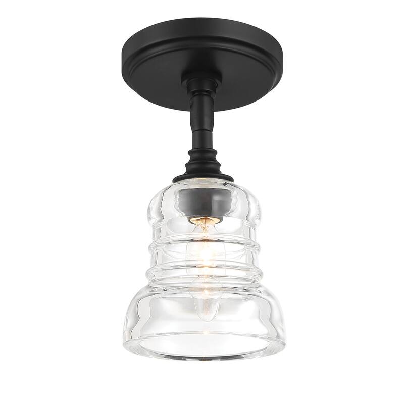 Crystorama Lighting Group GRG-1040_CEILING Gregory 5" Wide Semi-Flush - Matte Black