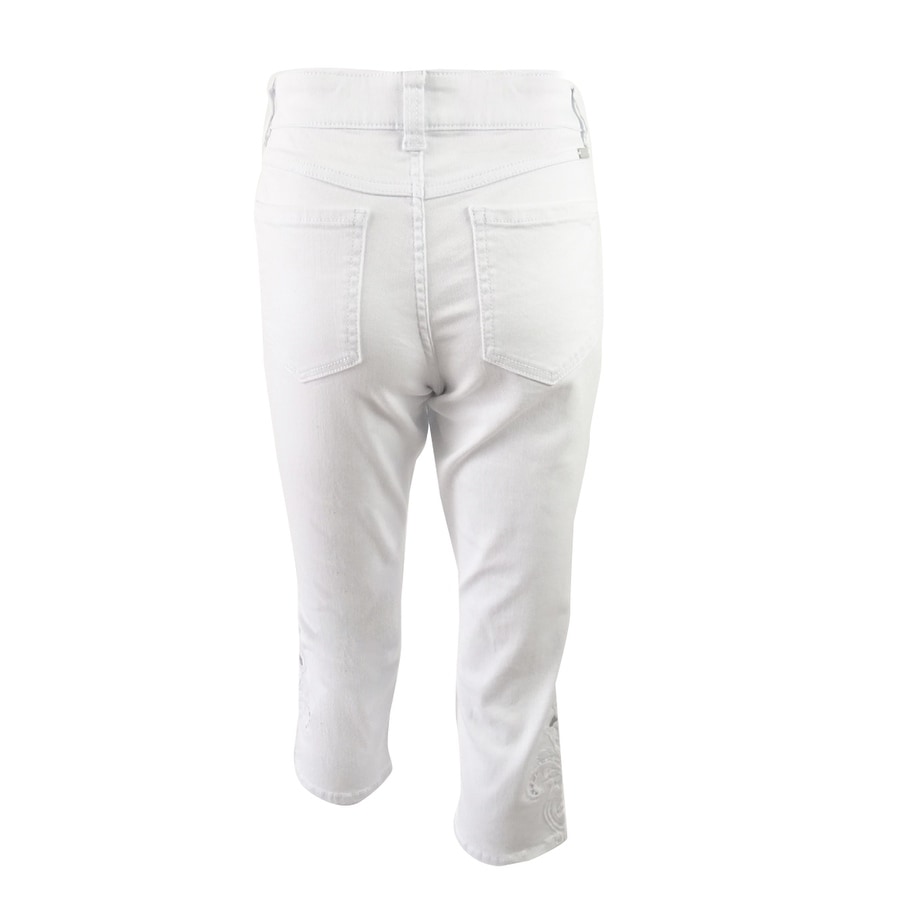 petite white denim jeans