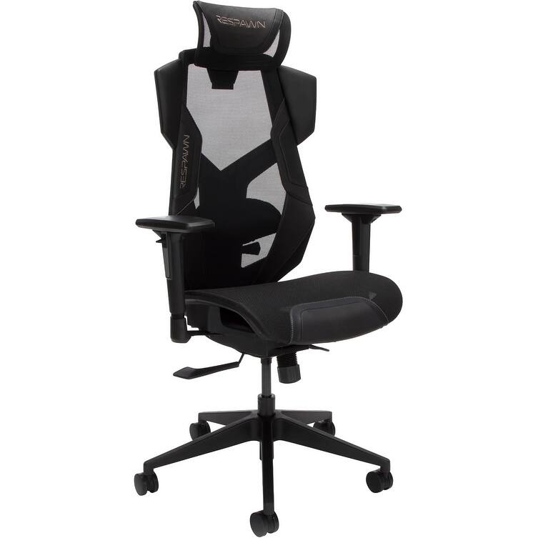 RESPAWN FLEXX Mesh Gaming Chair With Lumbar Support, Adjustable Headrest - Black
