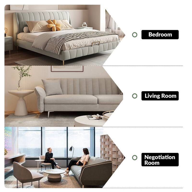 Filomena Transitional 5 Piece Genuine Leather Living Room Set Sofa with Rolled Arms by HULALA HOME