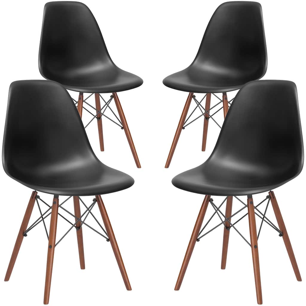 Edgemod Vortex Dining Chair with Walnut Legs (Set of 4)