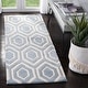preview thumbnail 2 of 151, SAFAVIEH Handmade Chatham Alwine Moroccan Modern Wool Rug 2'3" x 11' Runner - Blue/Ivory