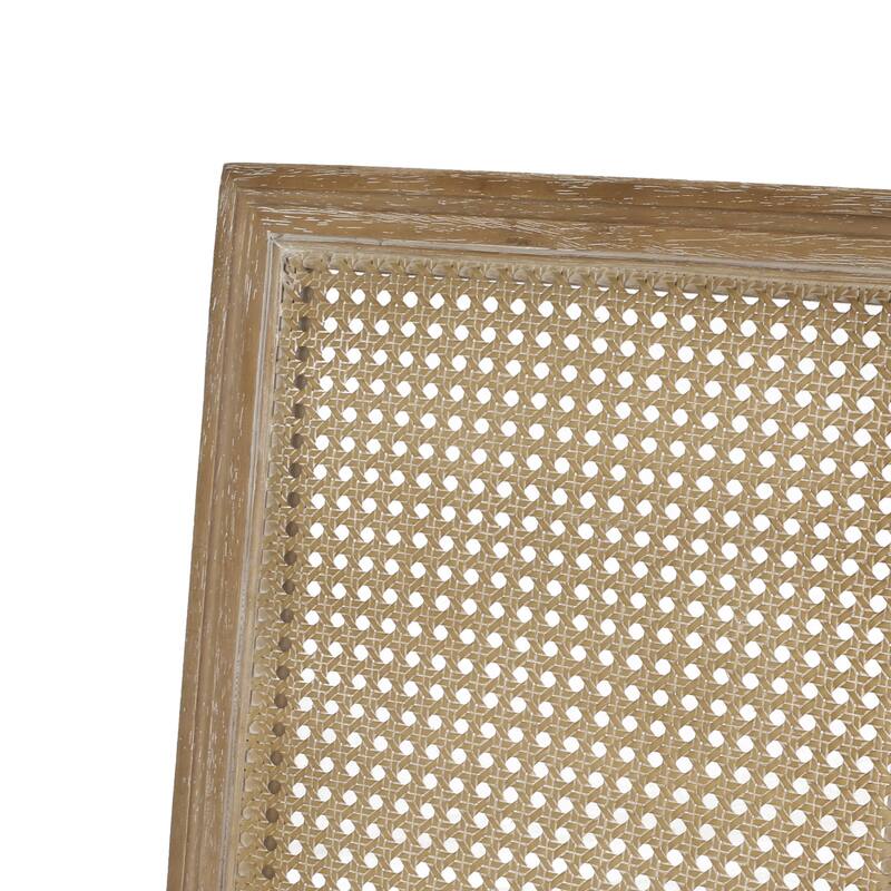 Regina French Country Wood and Cane Upholstered Dining Chairs by Christopher Knight Home