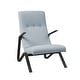 preview thumbnail 2 of 5, Global Pronex Manhattan Blue Metal Frame Accent Chair with Cushioned Seat and Back