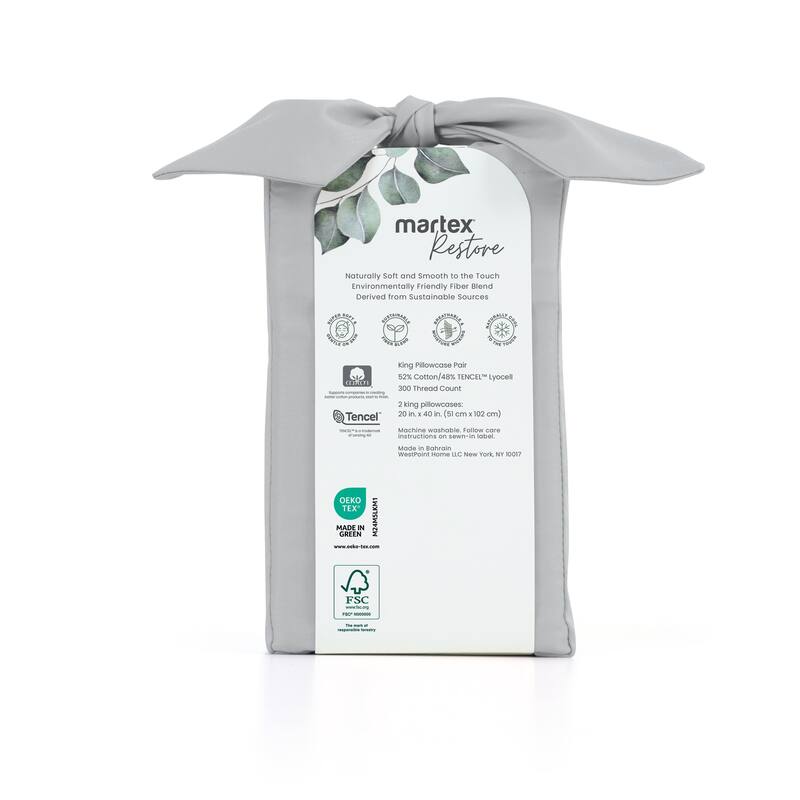 Martex Restore 300 Thread Count Pillowcases