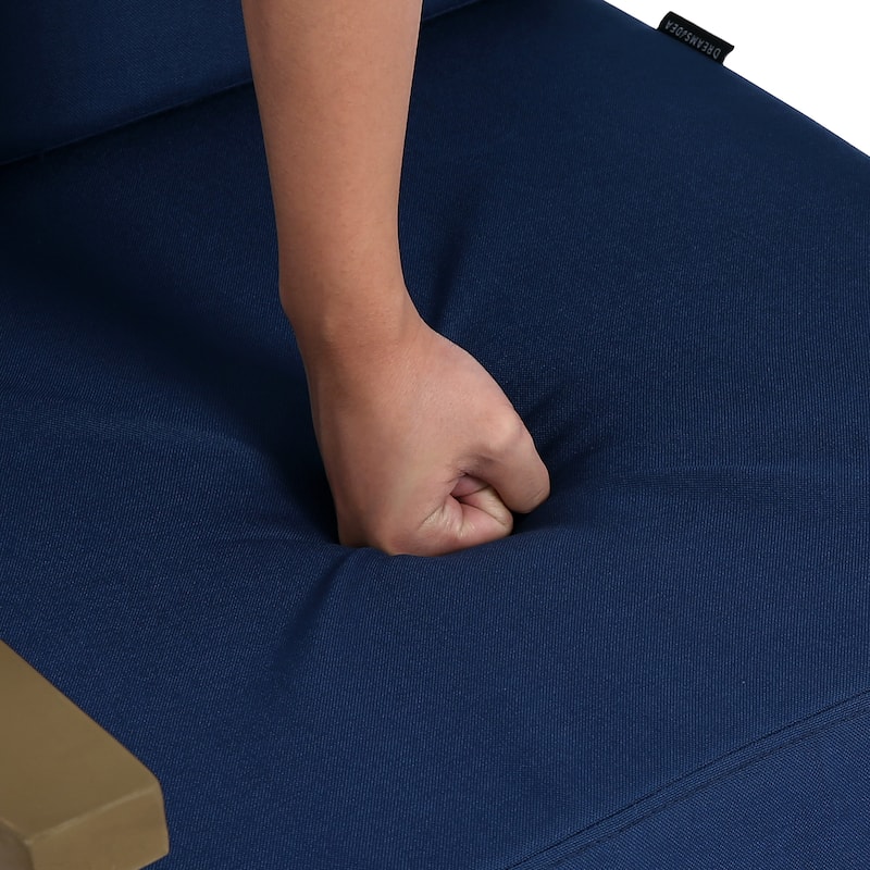 Set of 2 Outdoor Teak Wood Patio Chair with Cushion