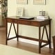 preview thumbnail 6 of 12, Linon Cranesbill Antique Tobacco Writing Desk