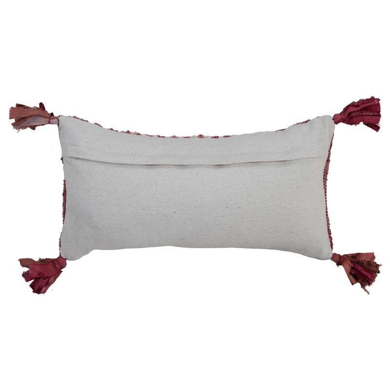Rizzy Home Striped Textured Recycled Denim Throw Pillow