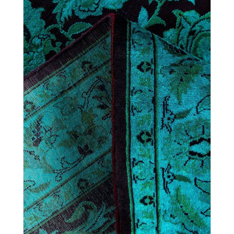 Overdyed, One-of-a-Kind Hand-Knotted Area Rug - Blue - 4' 2" x 6' 2"