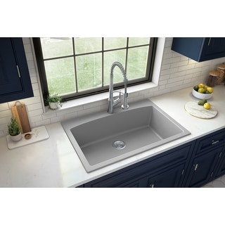 Karran Drop-In Quartz Single Bowl Kitchen Sink