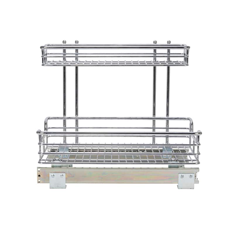 Household Essentials 12.5-Inch Chrome Sink Sliding Organizer