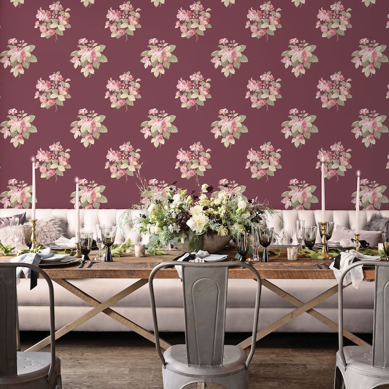 Galerie Wallcoverings Secret Garden Floral Bouquet Non-woven Matte Wallpaper Roll