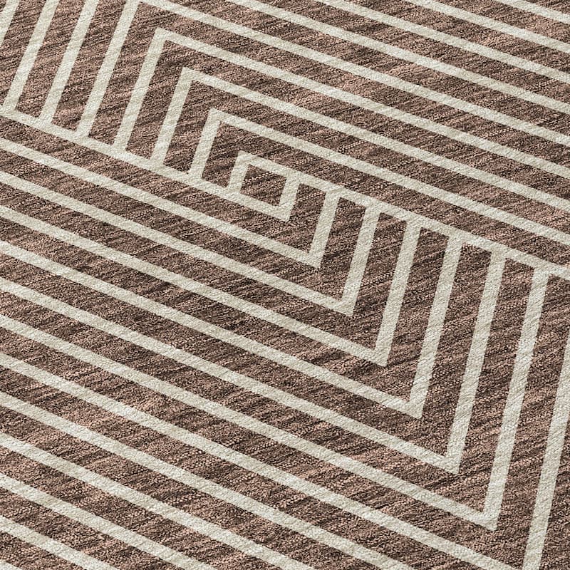 HomeRoots Geometric Transitional Rectangle Outdoor Rug