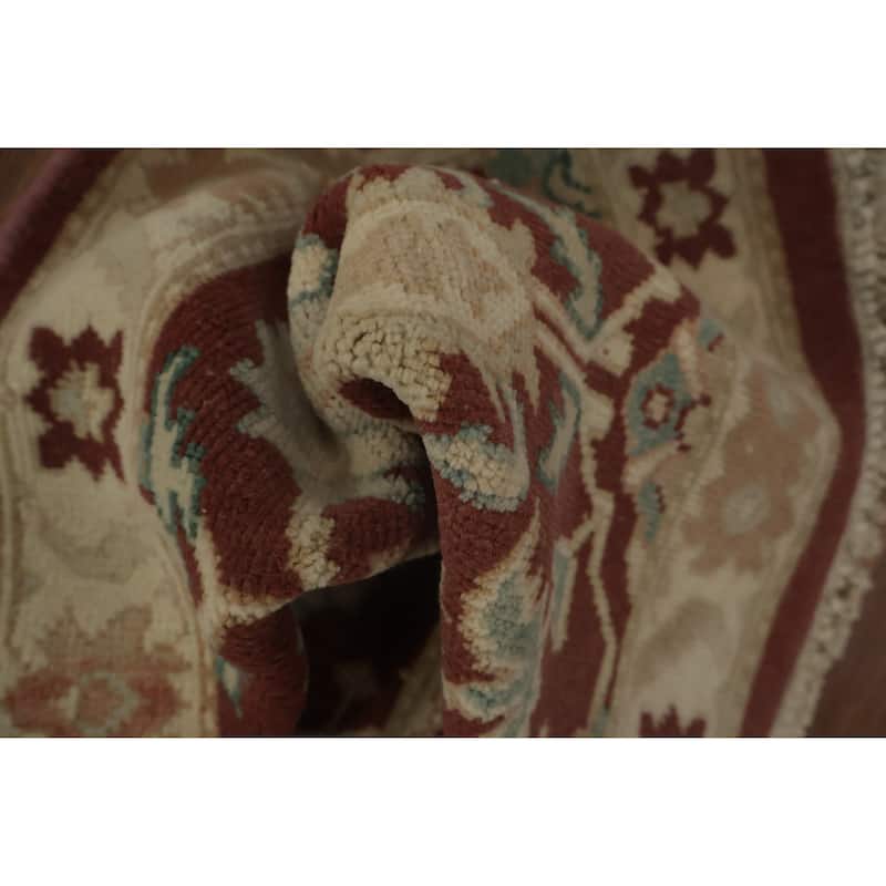 Hand Knotted Oriental 100% Wool Carpet Traditional All-Over Brown Ziegler Area Rug - 3' 10'' X 2' 0''