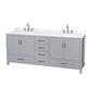Option Gray / Giotto Quartz Top / Brushed Chrome Hardware