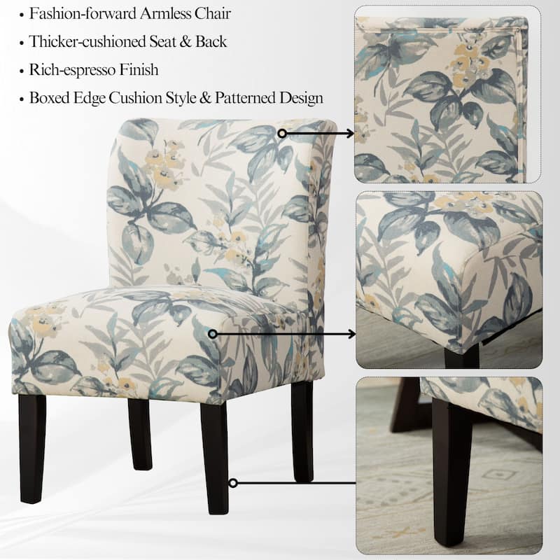 The Curated Nomad Pavilion Upholstered Armless Accent Slipper Chair