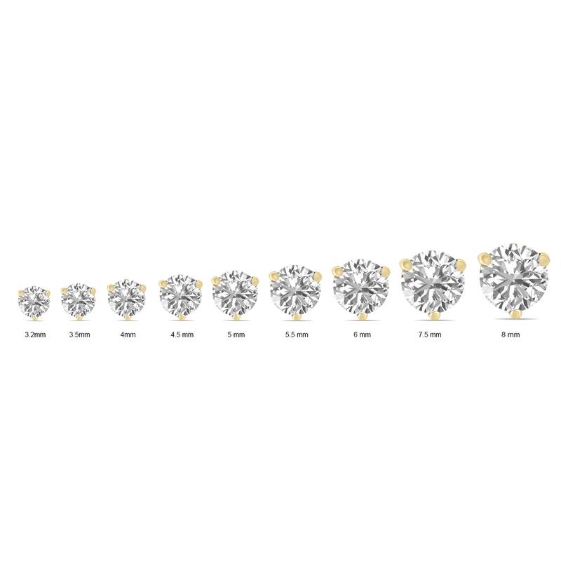 Marquee 1 Carat TW Lab Grown Diamond Martini Set Round Earrings in 14K Yellow Gold