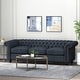 preview thumbnail 4 of 29, Parksley Tufted Chesterfield 3-seat Sofa by Christopher Knight Home Navy Blue