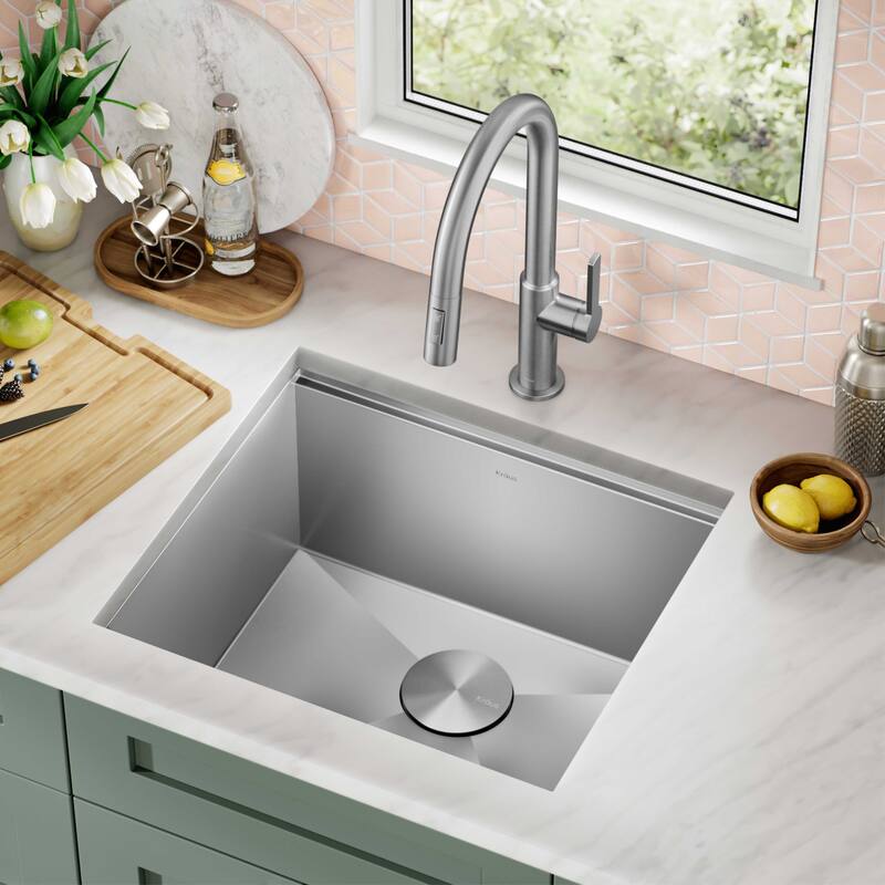 KRAUS Kore Workstation Undermount Stainless Steel Kitchen Sink