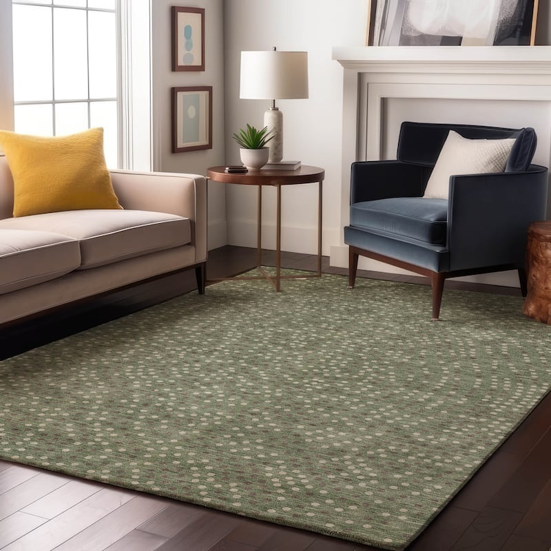 Premium Washable Super Soft Modern Confetti Mayfield Rug - Sage - 8' x 10'