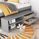 preview thumbnail 4 of 10, Full Size Platform Bed Frame & Twin Trundle, Multi-Functional Kids Bed