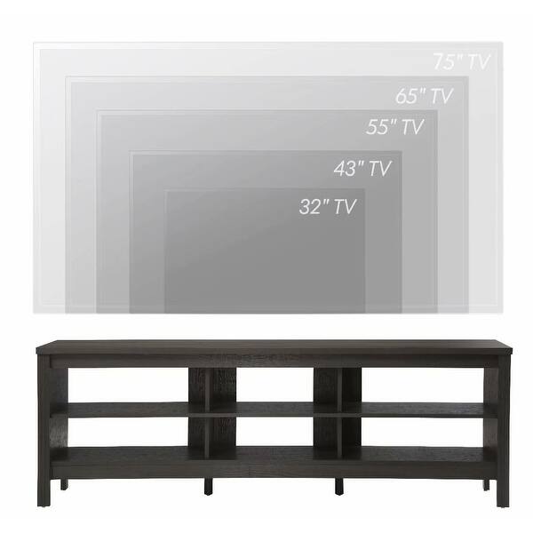 Wampat Black Farmhouse Wood Tv Stands For 75 Inch Flat Screen 73 Inches Overstock 32321814