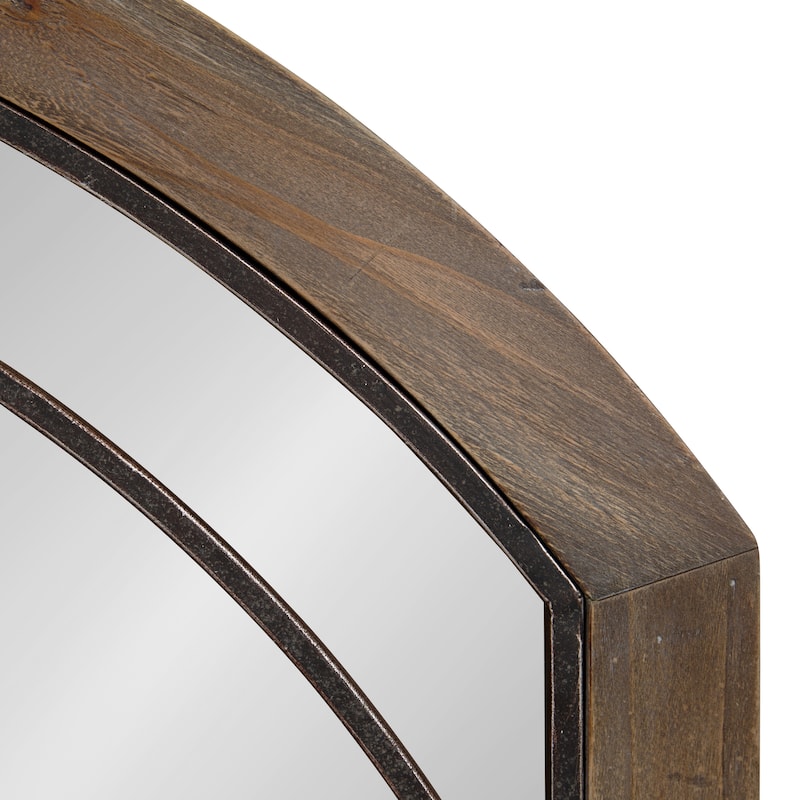 Kate and Laurel Haldron Wood Arch Mirror - 24x36