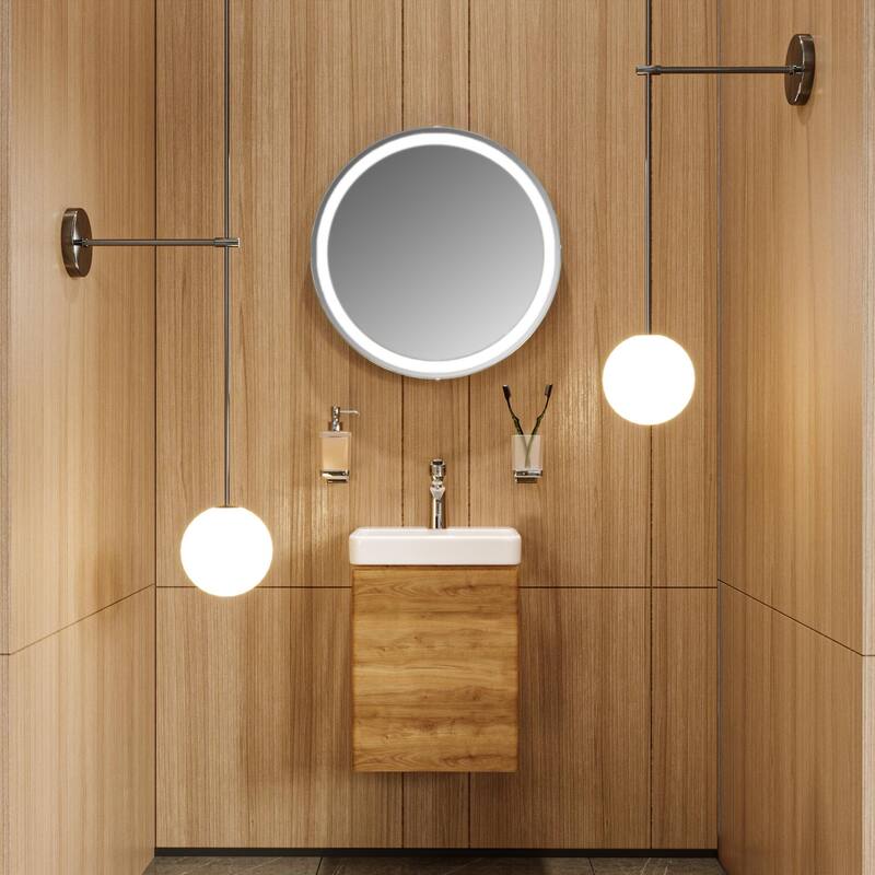Modern Wall-Mounted Bathroom MINI-Vanity with Washbasin | Comfort Collection mirror Omega 24" included
