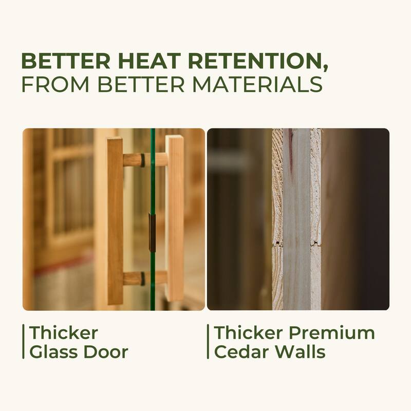 Backyard Discovery Rylan 2-Person Infrared Sauna, Red Light Therapy