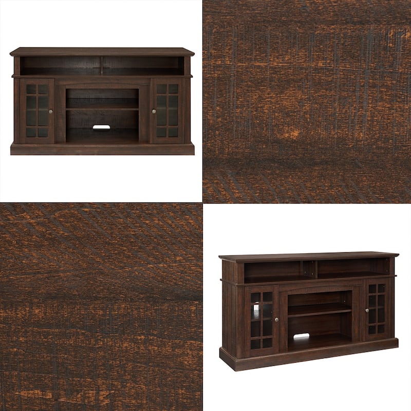 58"W Retro TV Stand & Entertainment Center,TV Cabinet,TV up to 60" - 58.25"W*15.75"D*32"H