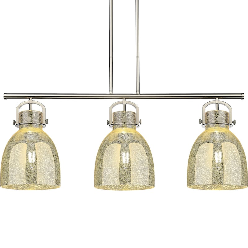 Innovations Lighting 410-3I-16-42 Newton Bell Linear Newton Bell 3 - Satin Nickel / Mercury