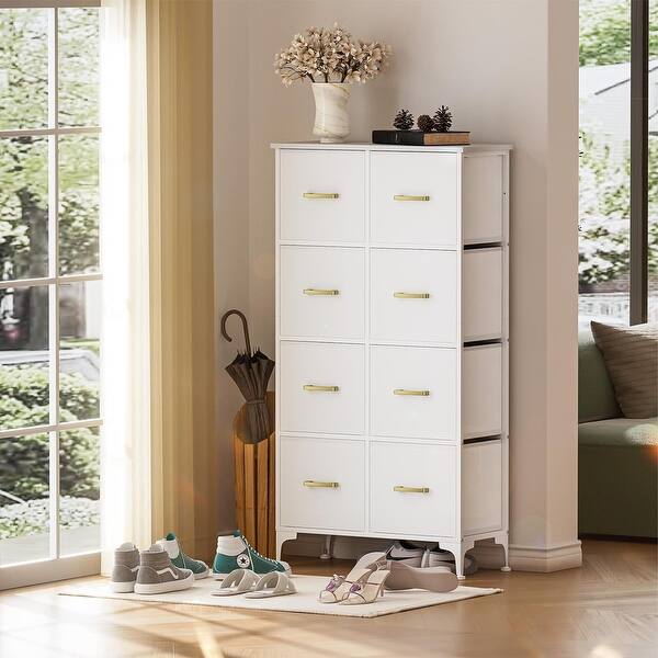 white fabric dresser Edx 7 Drawer for Bedroom, Chest of Drawer Organizer Storage Cabinet for Closet, Entryway, White, Size: 7 Fabric Drawers such as sheets Sweetcrispy White Fabric 3-Drawer Dresser