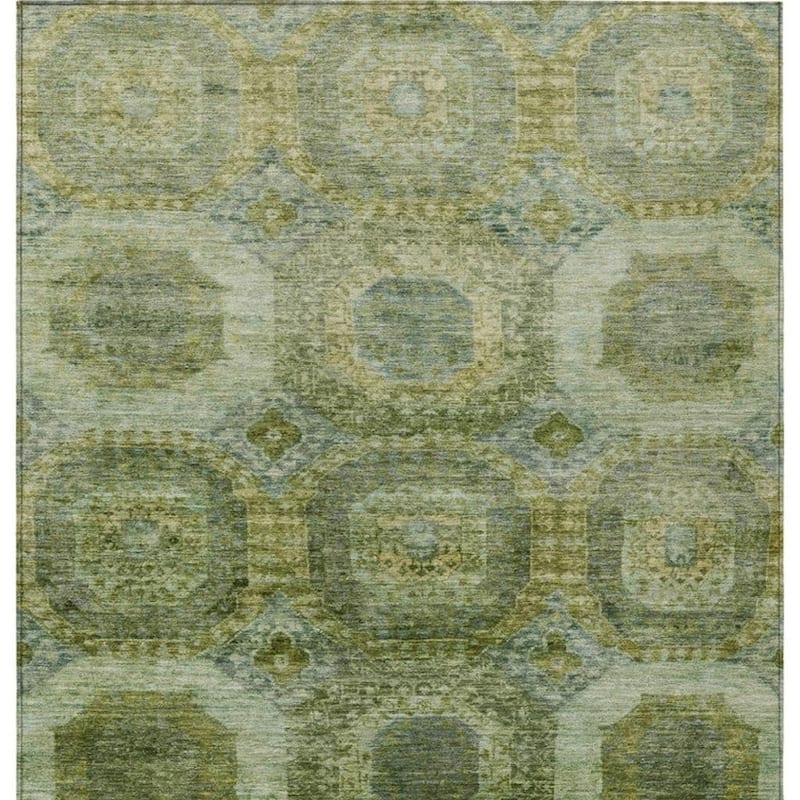 HomeRoots Medallion Transitional Rectangle Outdoor Rug