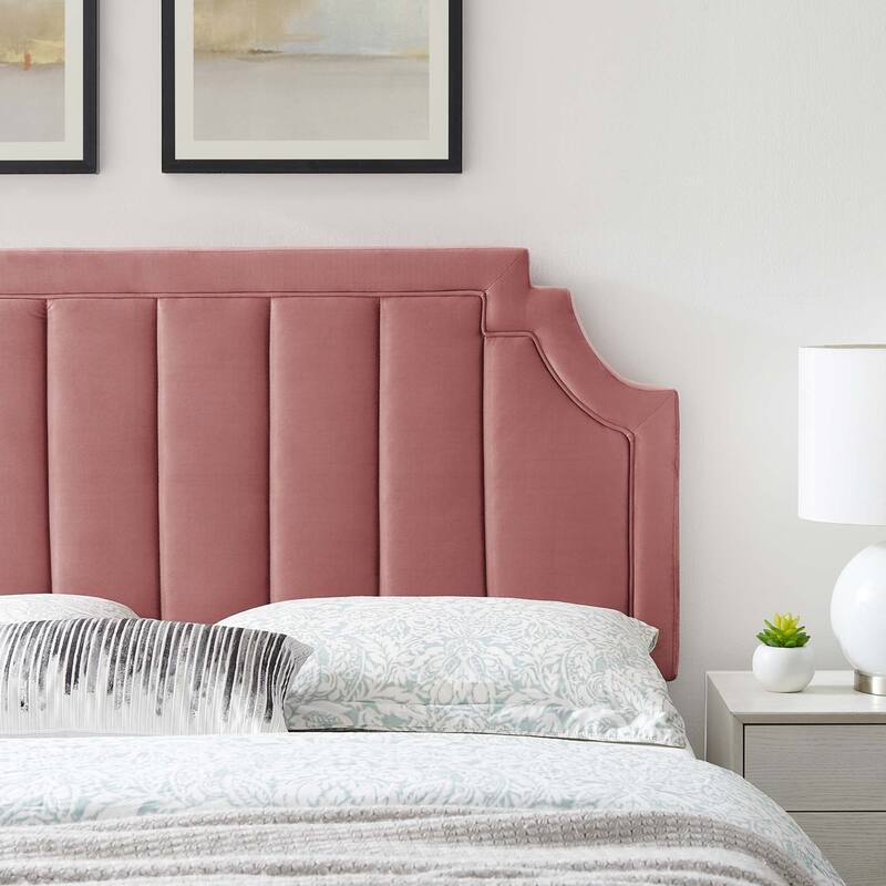 Alyona Channel Tufted Performance Velvet Full/Queen Headboard