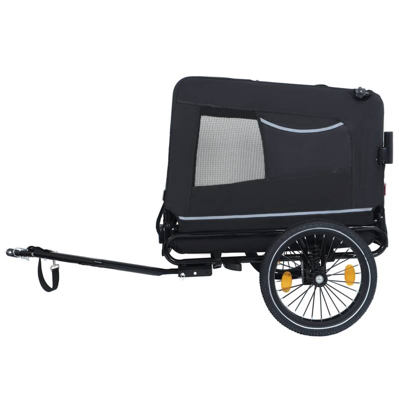 2-In-1 Bike Trailer & Push Cart For Pets-All-Terrain Wheels,Quick Release Wheel,Internal Leash,Holds Pets Up To 88 Lbs