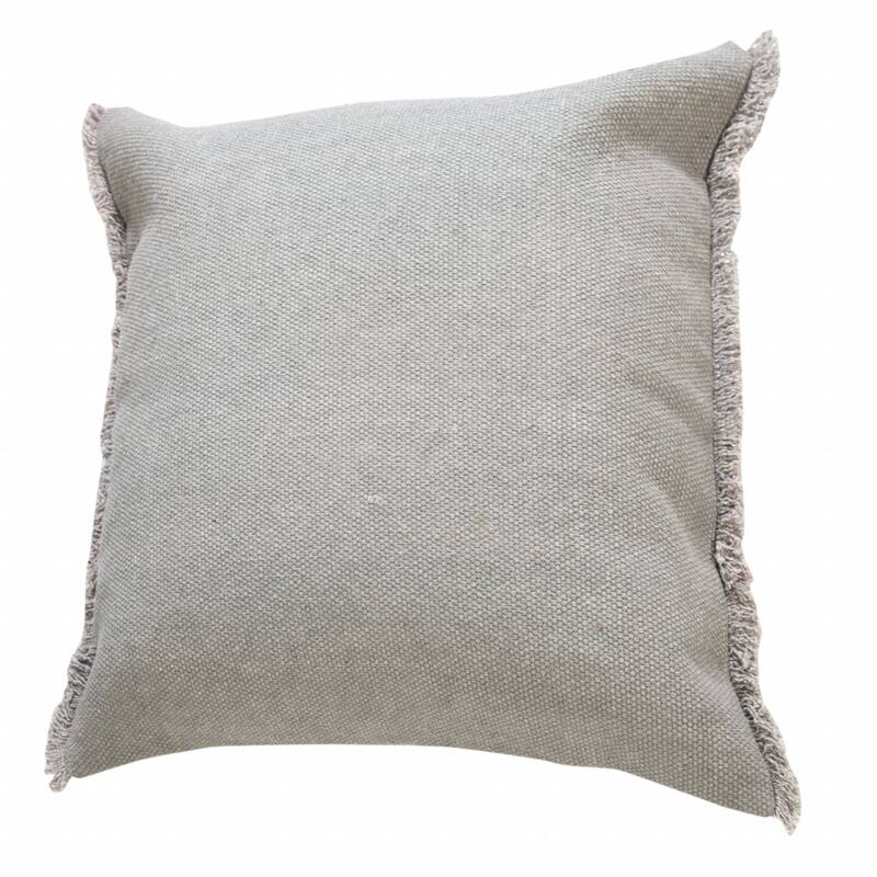 HomeRoots 20" X 20" Microchip Gray And Light Gray 100% Cotton Zippered Pillow