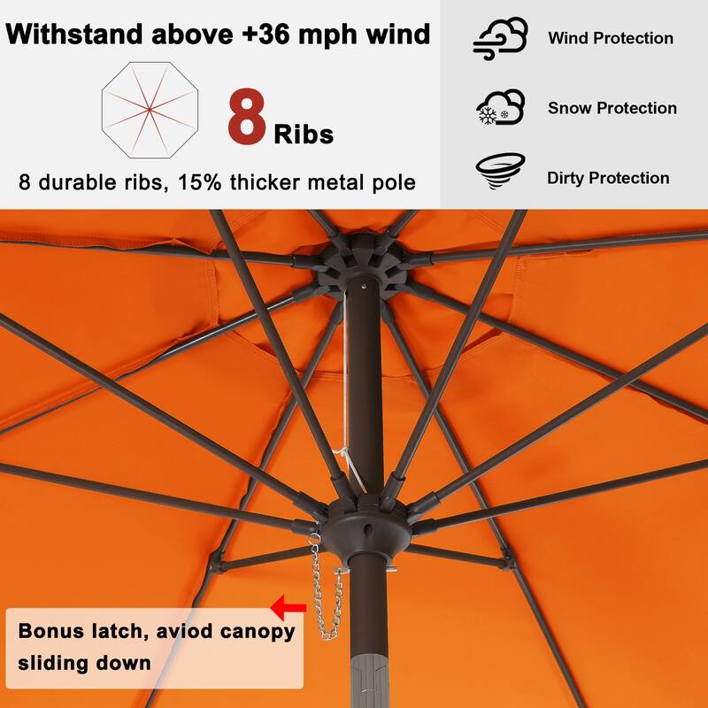 ABCCANOPY 9FT Patio Umbrella with Push Button Tilt