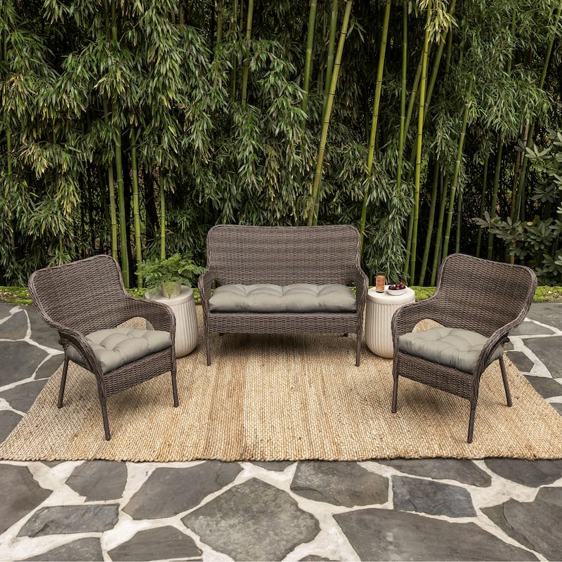 ARDEN earthFIBER Outdoor Wicker Settee Cushion, 41.5 x 18