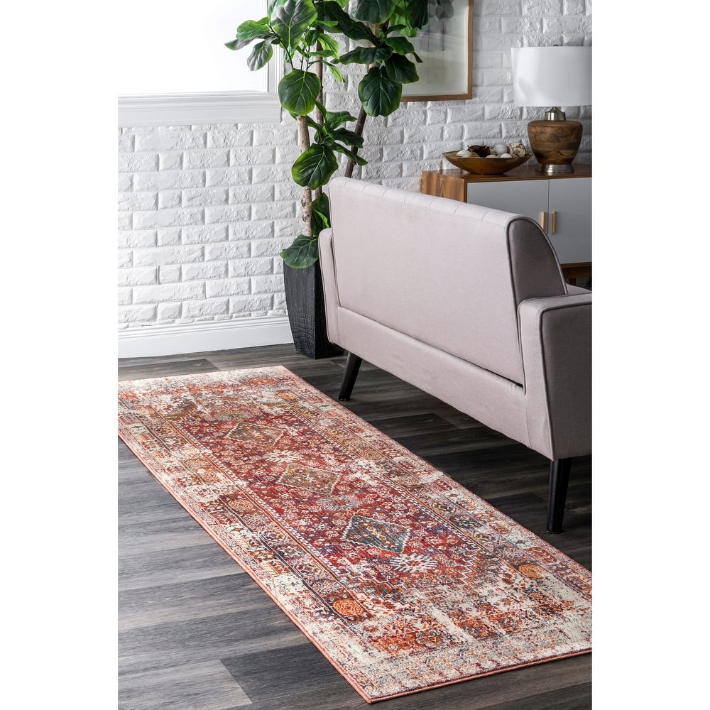 Nuloom Farley Medallion Fringe Area Rug