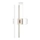 preview thumbnail 36 of 119, 1-Light Black/ Gold/ Nickel Modern Long Linear Strip Wall Sconce Dimmable LED Bathroom Vanity Light