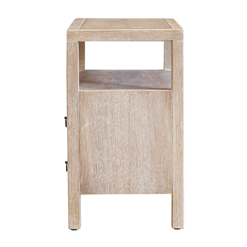 Linea 2-drawer Oversized Wood Nightstand with Open Shelf by East at Main