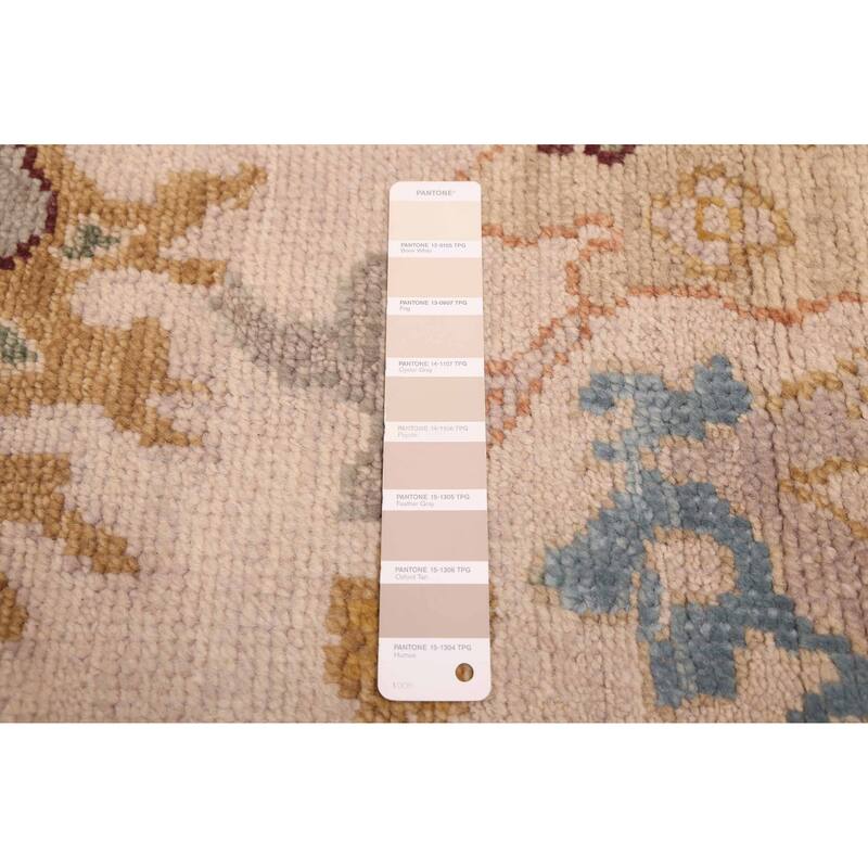 ECARPETGALLERY Hand-knotted Modern Oushak Light Grey Wool Rug - 7'10 x 9'8