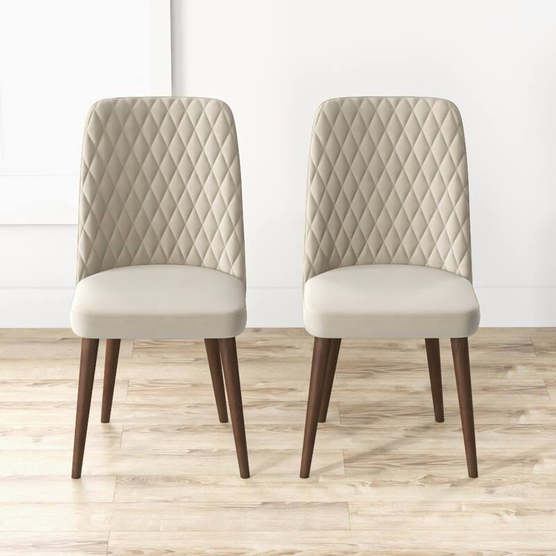 GDFStudio - Katie Mid-Century Modern Velvet Upholstery Dining Chair Set with Solid Wood Structure, Set of 2 - 20"